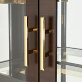 Belmont Place Espresso Display Cabinet from Michael Amini - Luna Furniture