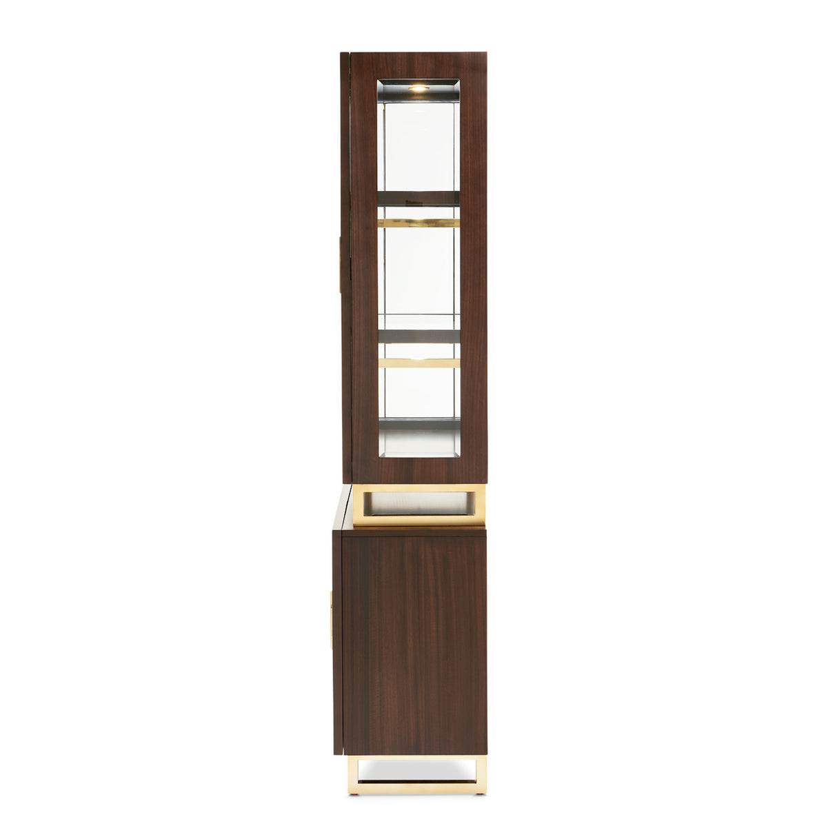 Belmont Place Espresso Display Cabinet from Michael Amini - Luna Furniture