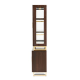 Belmont Place Espresso Display Cabinet from Michael Amini - Luna Furniture