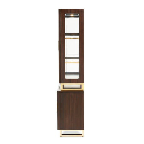Belmont Place Espresso Display Cabinet from Michael Amini - Luna Furniture