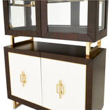 Belmont Place Espresso Display Cabinet from Michael Amini - Luna Furniture