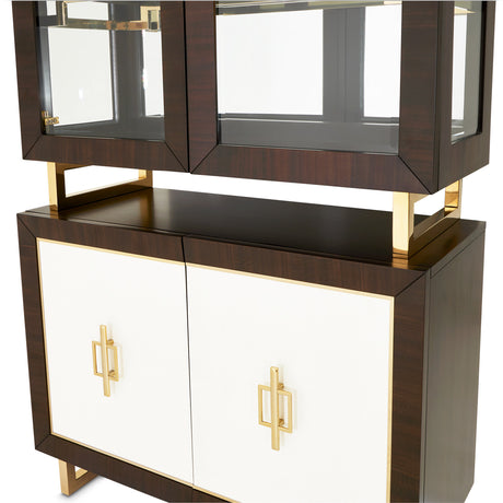 Belmont Place Espresso Display Cabinet from Michael Amini - Luna Furniture