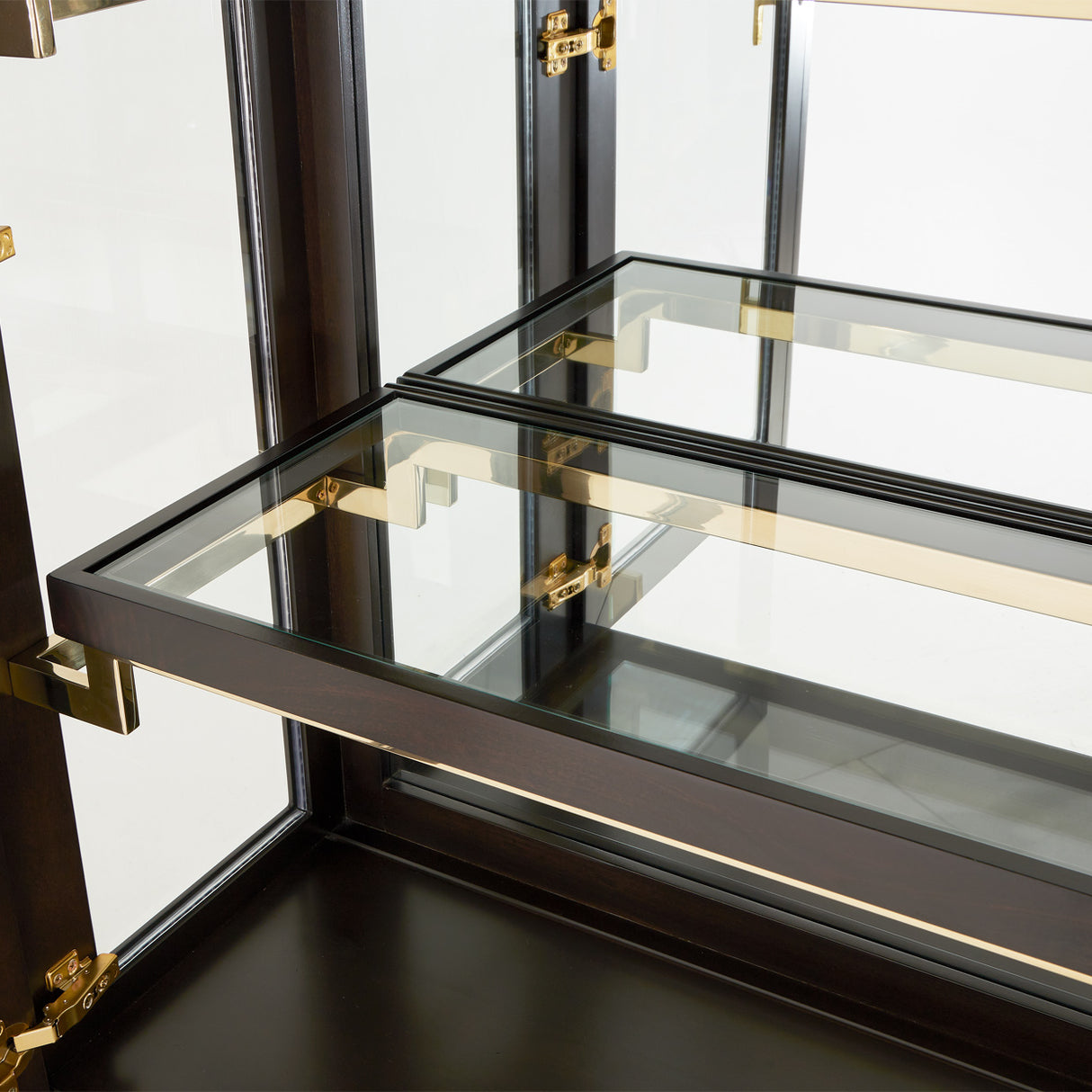 Belmont Place Espresso Display Cabinet from Michael Amini - Luna Furniture