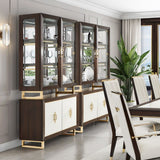 Belmont Place Espresso Display Cabinet from Michael Amini - Luna Furniture