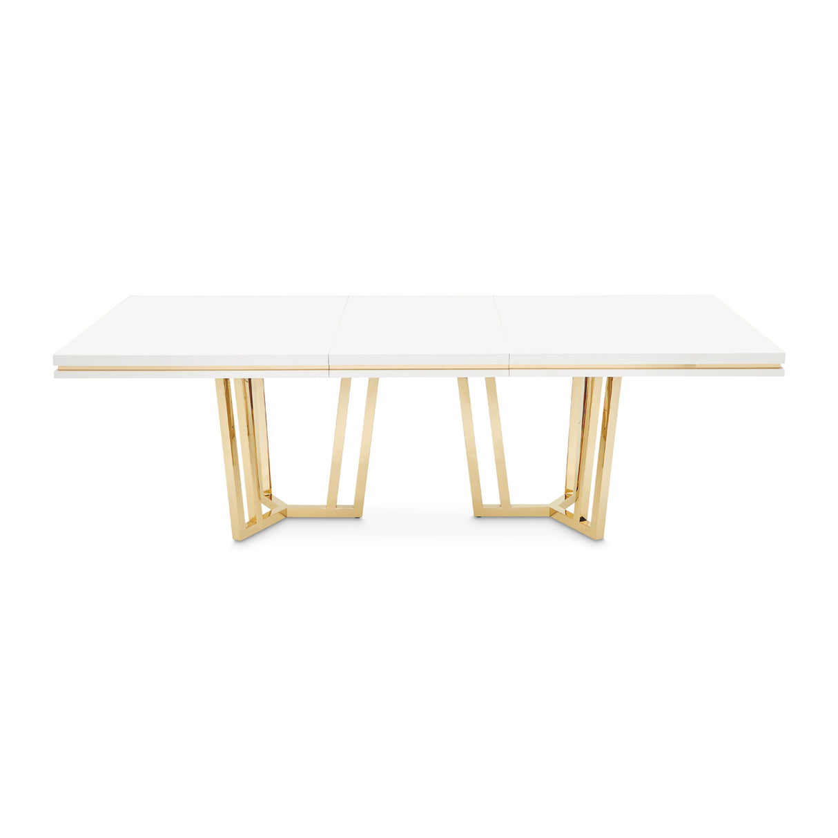 Palm Gate Cloud White Rectangular Dining Table from Michael Amini - Luna Furniture