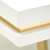 Palm Gate Cloud White Rectangular Dining Table from Michael Amini - Luna Furniture