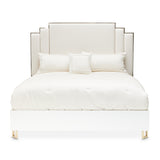 Palm Gate Cloud White Queen Platform Bed from Michael Amini - Luna Furniture