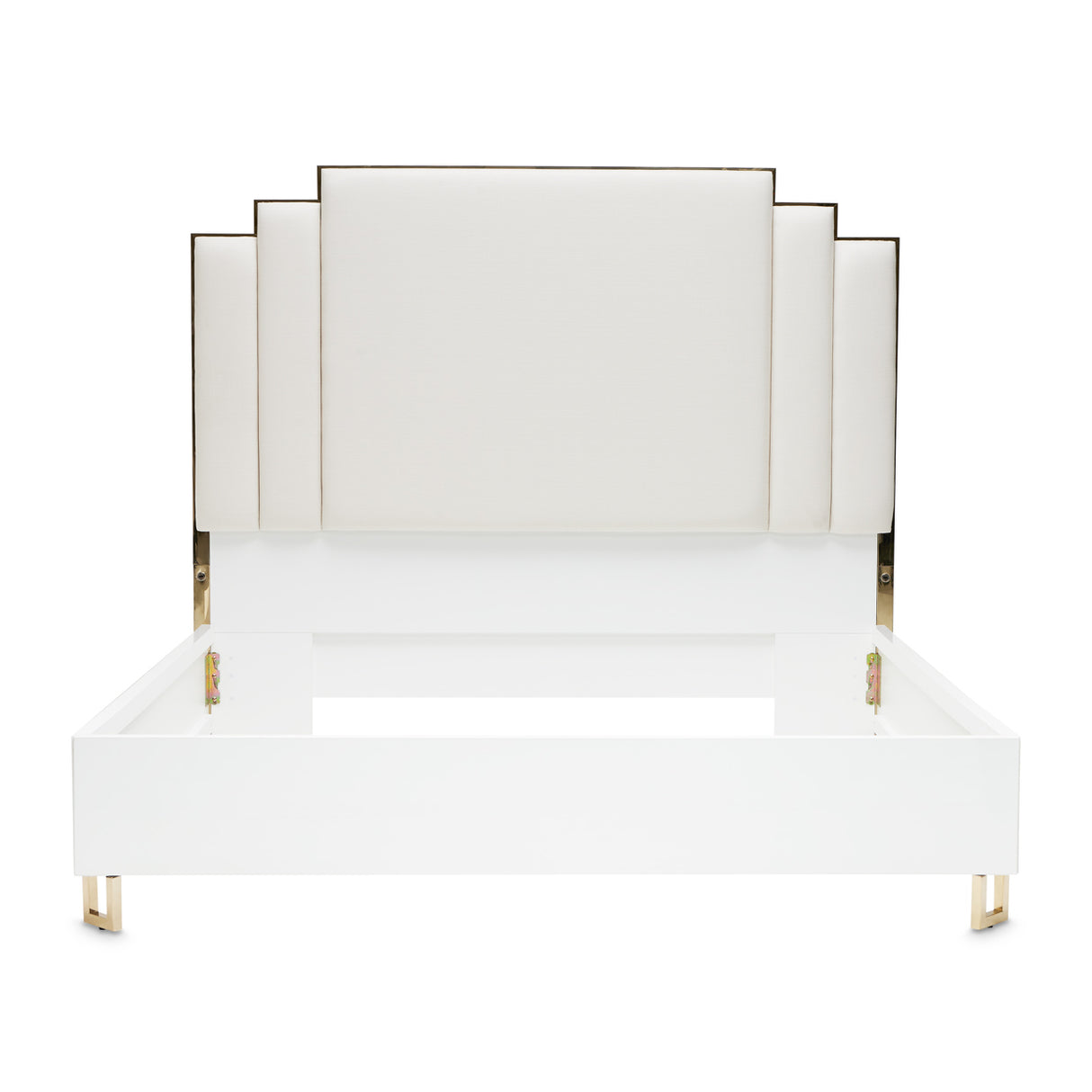 Palm Gate Cloud White Eastern King Platform Bed from Michael Amini - Luna Furniture
