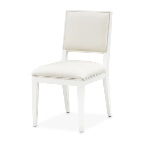 Palm Gate Cloud White Dining Side Chair from Michael Amini - Luna Furniture