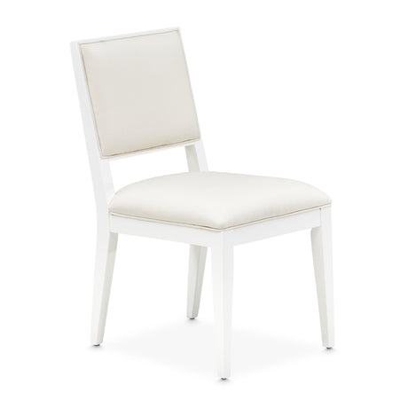Palm Gate Cloud White Dining Side Chair from Michael Amini - Luna Furniture