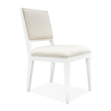 Palm Gate Cloud White Dining Side Chair from Michael Amini - Luna Furniture
