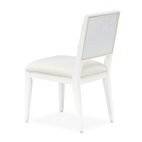 Palm Gate Cloud White Dining Side Chair from Michael Amini - Luna Furniture