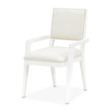 Palm Gate Cloud White Dining Arm Chair from Michael Amini - Luna Furniture