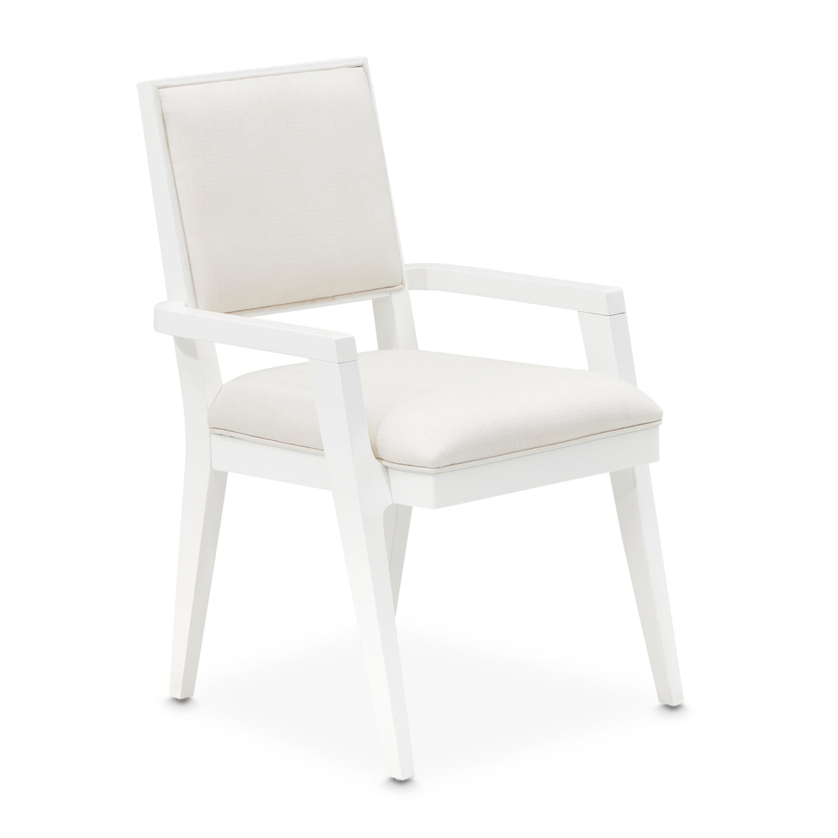 Palm Gate Cloud White Dining Arm Chair from Michael Amini - Luna Furniture