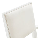 Palm Gate Cloud White Dining Arm Chair from Michael Amini - Luna Furniture