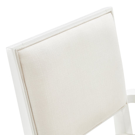 Palm Gate Cloud White Dining Arm Chair from Michael Amini - Luna Furniture