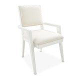 Palm Gate Cloud White Dining Arm Chair from Michael Amini - Luna Furniture