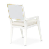 Palm Gate Cloud White Dining Arm Chair from Michael Amini - Luna Furniture
