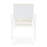 Palm Gate Cloud White Dining Arm Chair from Michael Amini - Luna Furniture