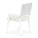 Palm Gate Cloud White Dining Arm Chair from Michael Amini - Luna Furniture