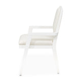Palm Gate Cloud White Dining Arm Chair from Michael Amini - Luna Furniture