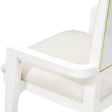 Palm Gate Cloud White Dining Arm Chair from Michael Amini - Luna Furniture