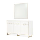 Palm Gate Cloud White Sideboard With Mirror from Michael Amini - Luna Furniture