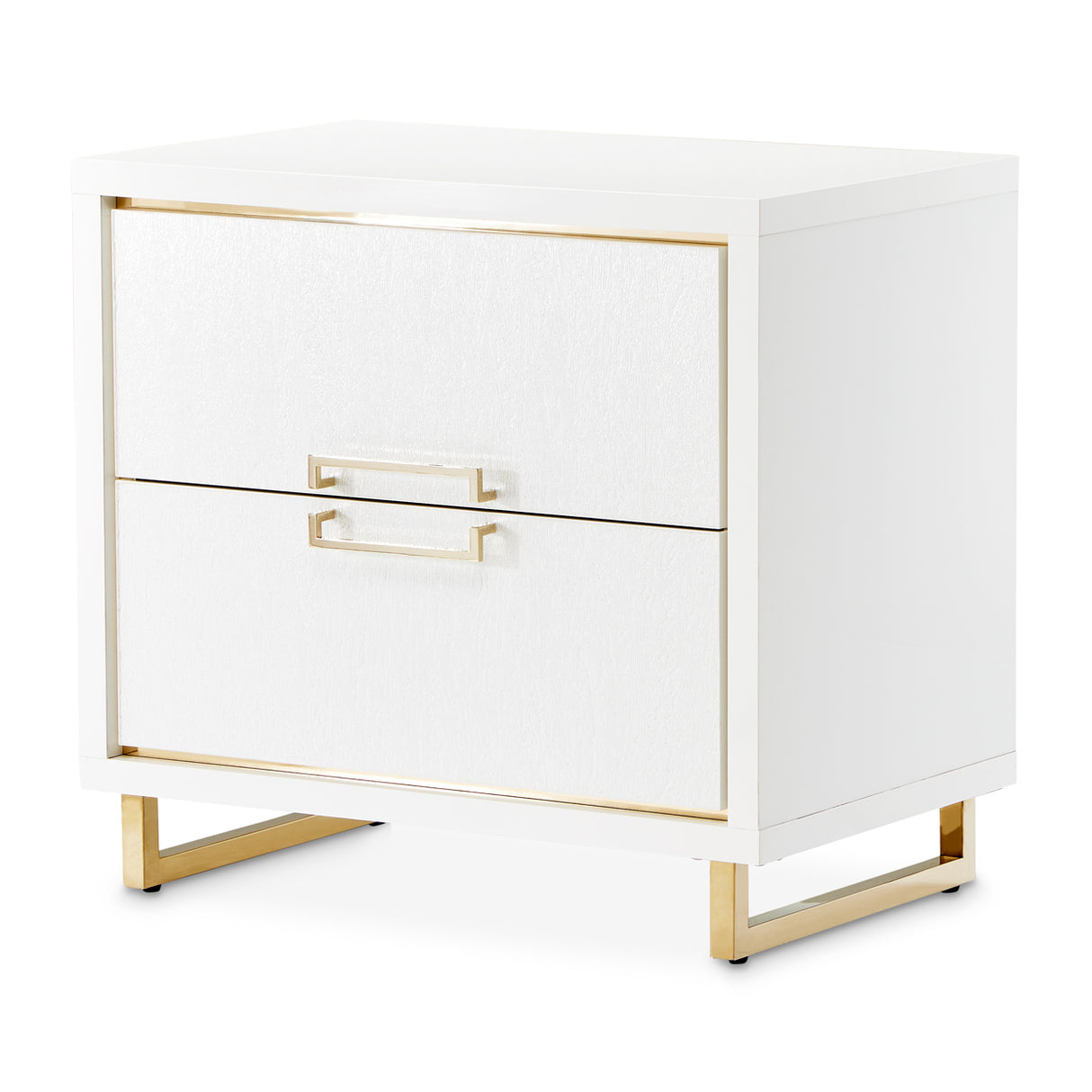 Palm Gate Cloud White Nightstand Cloud White from Michael Amini - Luna Furniture