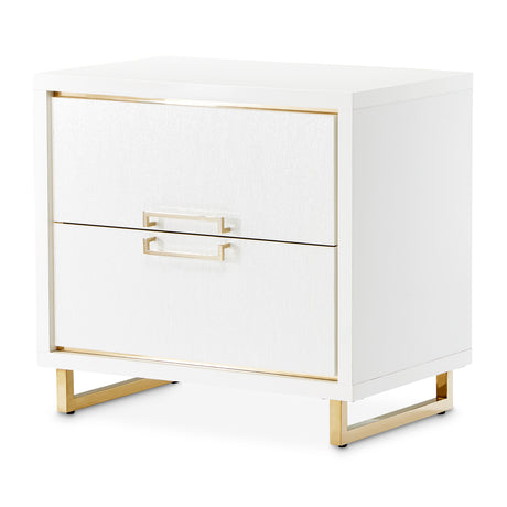 Palm Gate Cloud White Nightstand Cloud White from Michael Amini - Luna Furniture