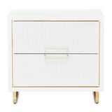 Palm Gate Cloud White Nightstand Cloud White from Michael Amini - Luna Furniture