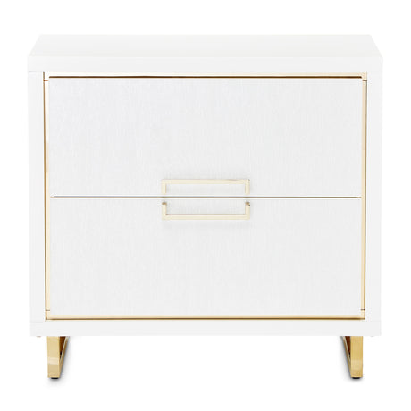 Palm Gate Cloud White Nightstand Cloud White from Michael Amini - Luna Furniture
