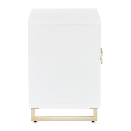 Palm Gate Cloud White Nightstand Cloud White from Michael Amini - Luna Furniture