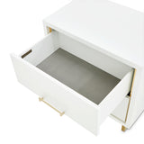 Palm Gate Cloud White Nightstand Cloud White from Michael Amini - Luna Furniture