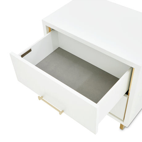 Palm Gate Cloud White Nightstand Cloud White from Michael Amini - Luna Furniture