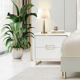 Palm Gate Cloud White Nightstand Cloud White from Michael Amini - Luna Furniture