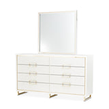 Palm Gate Cloud White Dresser With Mirror from Michael Amini - Luna Furniture