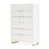 Palm Gate Cloud White Chest from Michael Amini - Luna Furniture