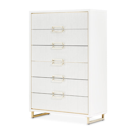Palm Gate Cloud White Chest from Michael Amini - Luna Furniture
