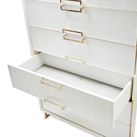 Palm Gate Cloud White Chest from Michael Amini - Luna Furniture
