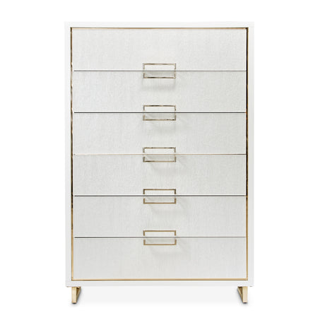 Palm Gate Cloud White Chest from Michael Amini - Luna Furniture