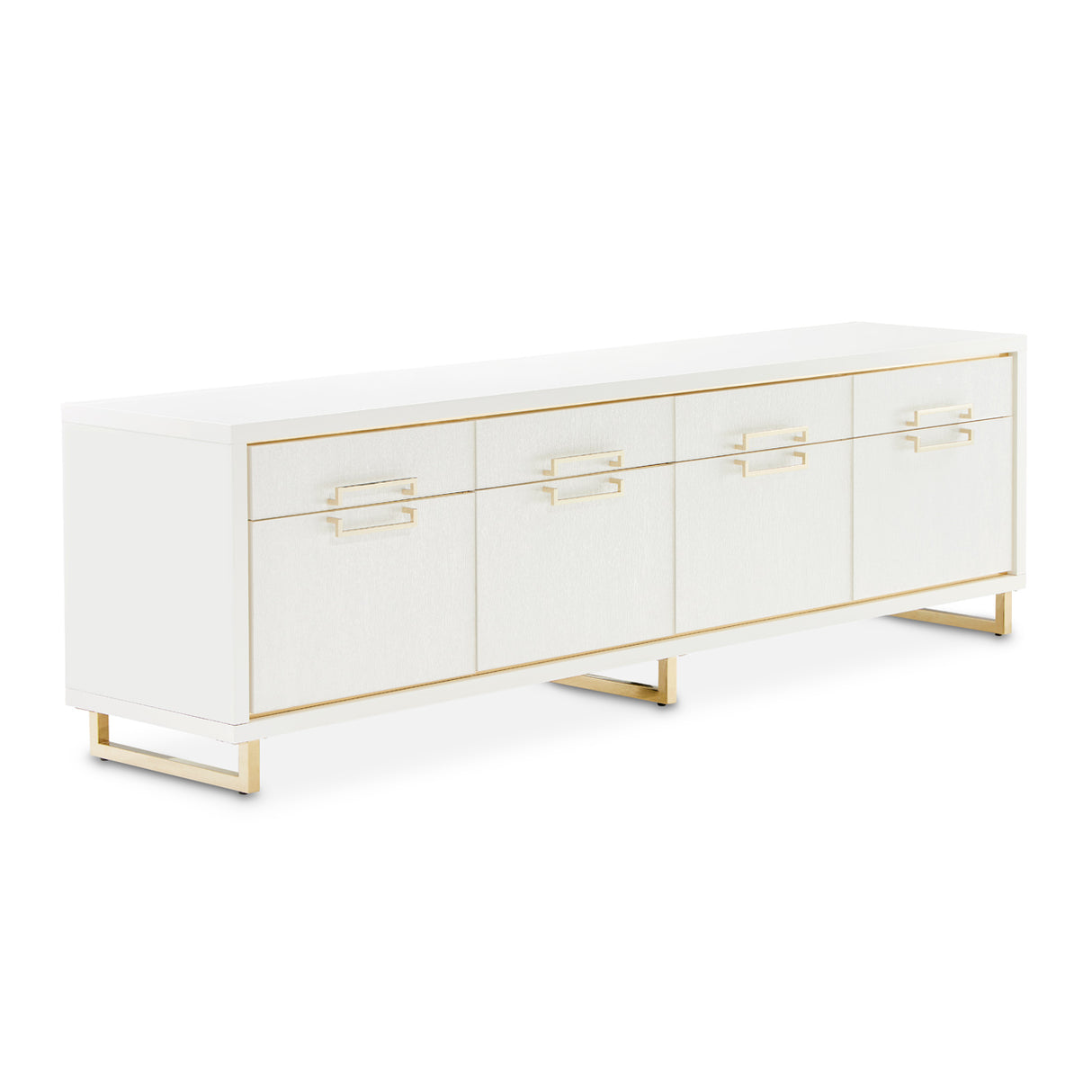 Palm Gate Cloud White Media Cabinet from Michael Amini - Luna Furniture