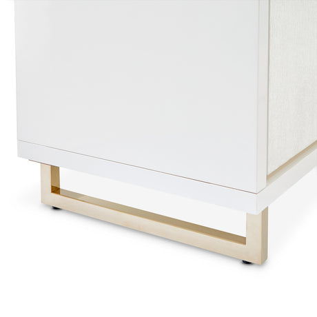 Palm Gate Cloud White Media Cabinet from Michael Amini - Luna Furniture