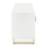 Palm Gate Cloud White Media Cabinet from Michael Amini - Luna Furniture