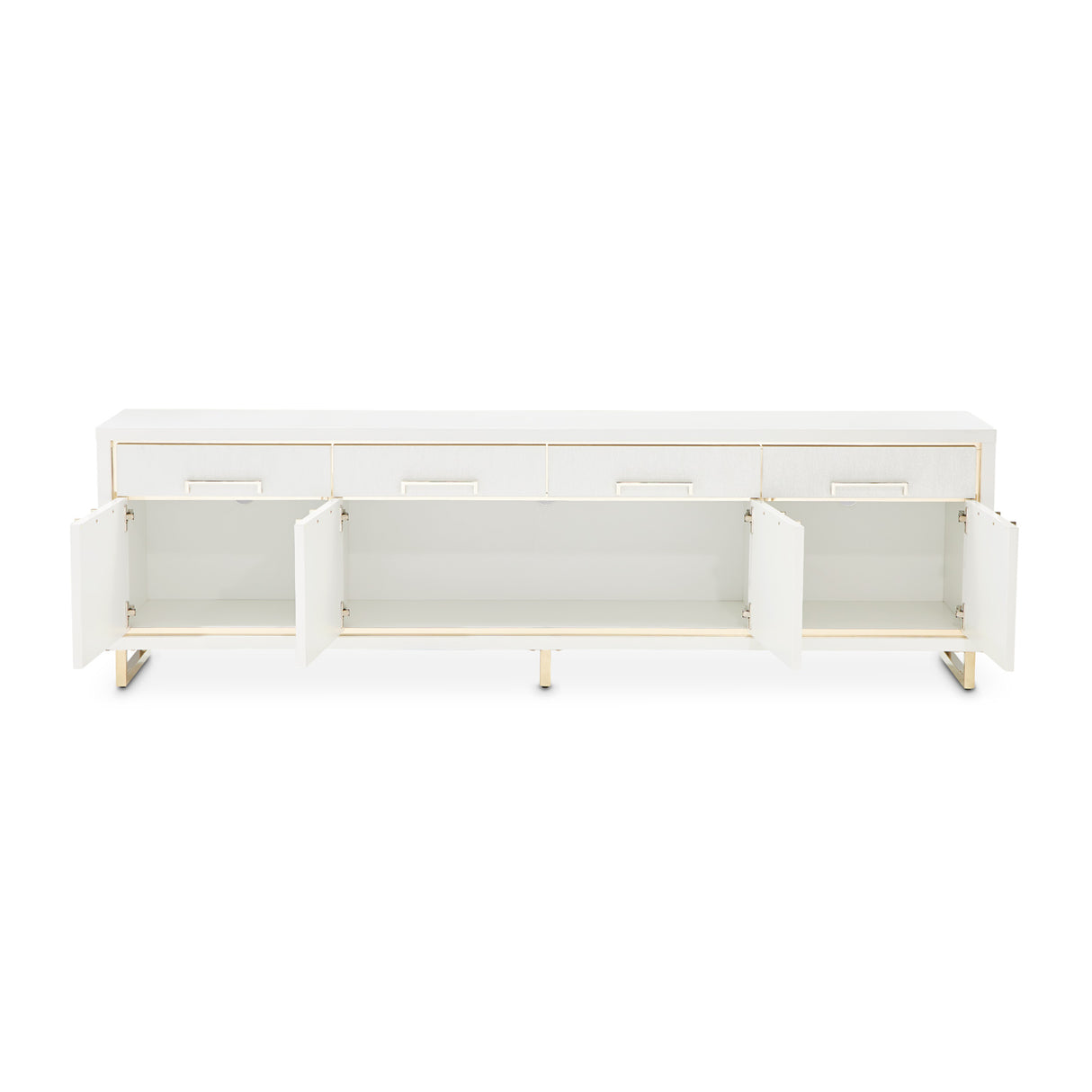 Palm Gate Cloud White Media Cabinet from Michael Amini - Luna Furniture