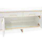 Palm Gate Cloud White Media Cabinet from Michael Amini - Luna Furniture