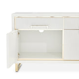 Palm Gate Cloud White Media Cabinet from Michael Amini - Luna Furniture