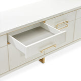 Palm Gate Cloud White Media Cabinet from Michael Amini - Luna Furniture