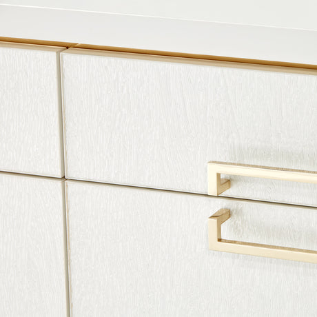 Palm Gate Cloud White Media Cabinet from Michael Amini - Luna Furniture