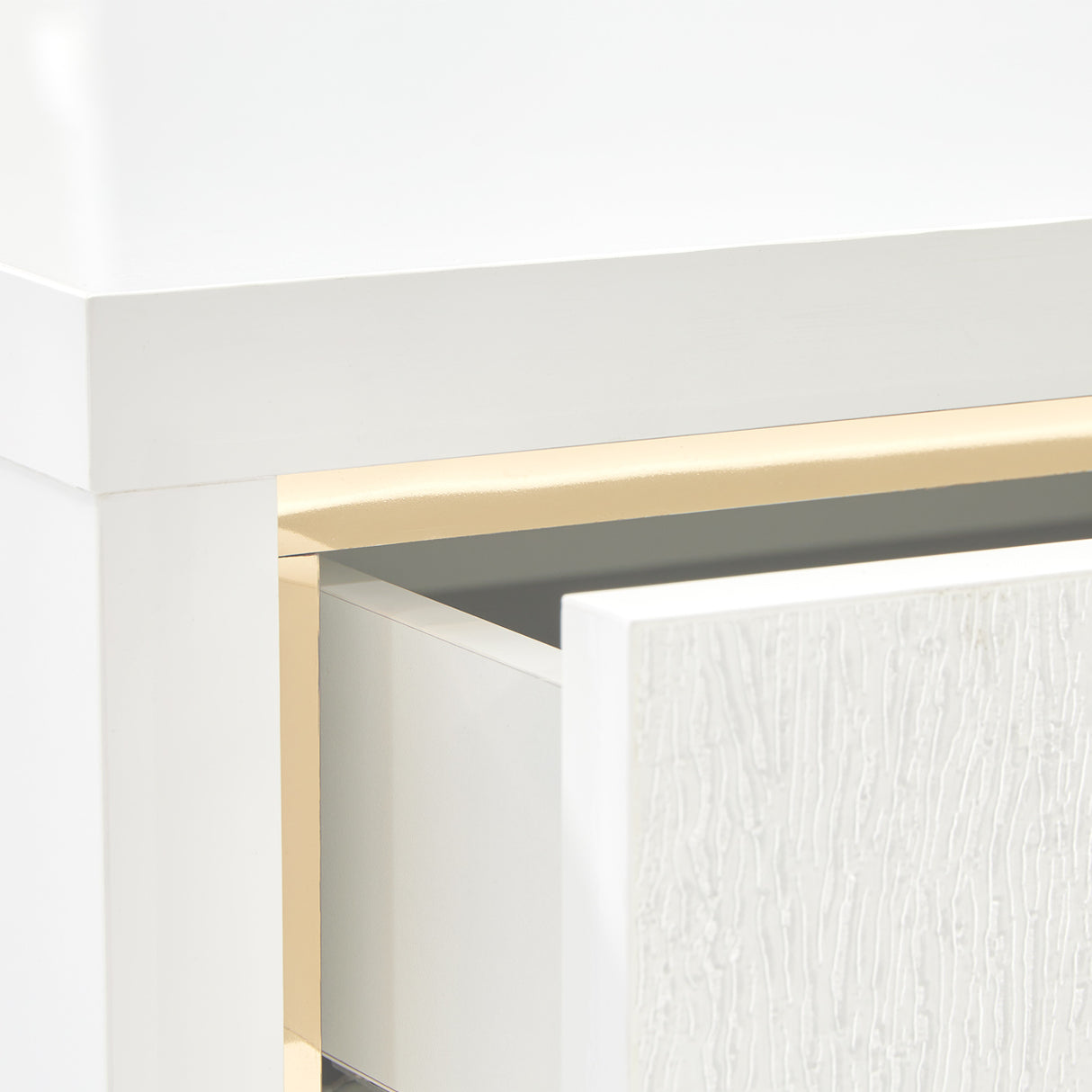 Palm Gate Cloud White Media Cabinet from Michael Amini - Luna Furniture