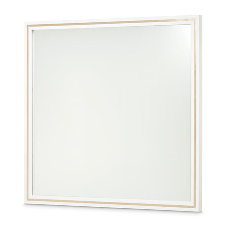 Palm Gate Cloud White Wall Mirror from Michael Amini - Luna Furniture